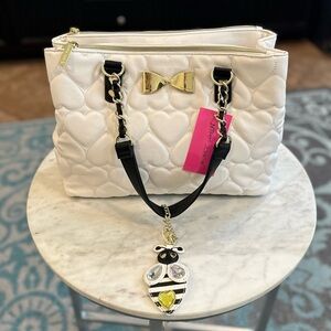 NEW Betsey Johnson Cream Purse